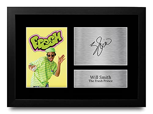 HWC Trading FR A4 Will Smith The Fresh Prince - A4 Framed Geschenke Gedruckt, Signiert Autogramm Bild Für Film-Erinnerungsstücke-Fans - A4 Eingerahmt von HWC Trading