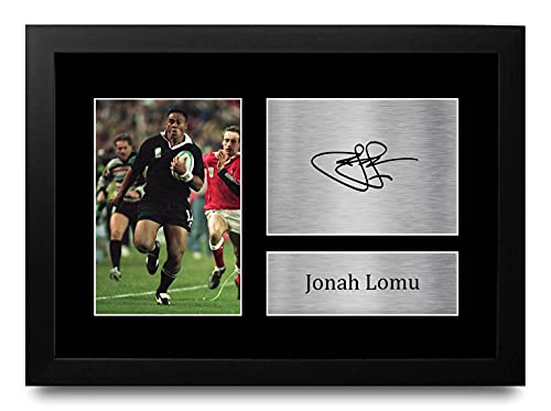 HWC Trading FR Jonah Lomu New Zealand Geschenke gedruckt Autogramm Bild für Rugby Union Fans Signed - A4 Eingerahmt von HWC Trading