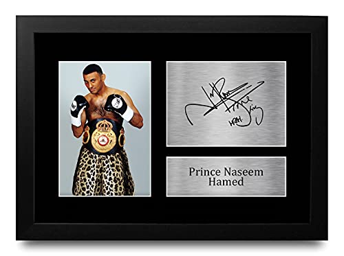 HWC Trading FR Prince Naseem Hamed Naz Geschenke gedruckt Autogramm Bild für Boxen Memorabilia Fans signiert - A4 Eingerahmt von HWC Trading