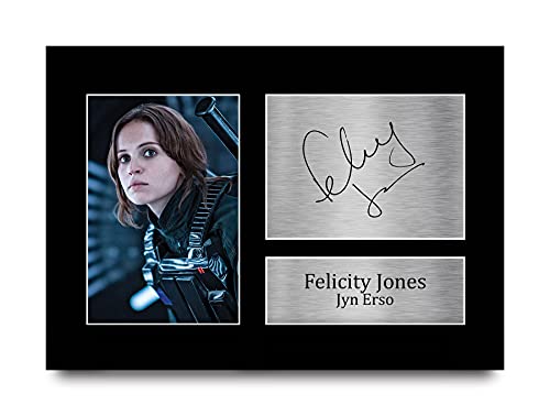 HWC Trading Felicity Jones A4 Ungerahmt Signiert Gedruckt Autogramme Bild Druck-Fotoanzeige Geschenk Für Star Wars Jyn Erso Filmfans von HWC Trading