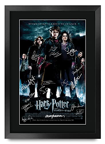 HWC Trading Feuerkelch Harry Potter Die Cast Daniel Radcliffe Emma Watson Rupert Grint Geschenke Printed Poster Autogramm Bild für Film-Memorabilia Fans Signed - A3 Eingerahmt HWC Trading Feuerkelch Harry Potter Die Cast Daniel Radcliffe Emma Watson Rupert Grint Geschenke Printed Poster Autogramm Bild für Film-Memorabilia Fans Signed - A3 Eingerahmt von HWC Trading