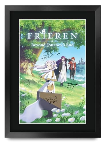 HWC Trading Frieren Japanese Anime Geschenke Gedrucktes Signiertes Autogramm Poster für Fans von Fernsehn Memorabilien - A3 Gerahmt von HWC Trading