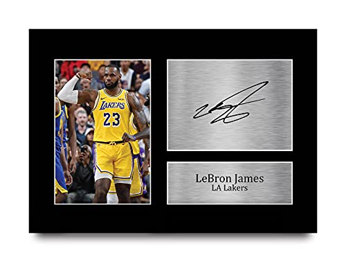 HWC Trading Lebron James Los Angles Lakers, gedrucktes Autogramm für Basketball-Fans, A4 von HWC Trading