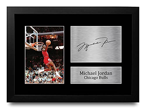 HWC Trading Michael Jordan A4 Gerahmte Signiert Gedruckt Autogramme Bild Druck-Fotoanzeige Geschenk Für Chicago Bulls Basketball-Fans HWC Trading Michael Jordan A4 Gerahmte Signiert Gedruckt Autogramme Bild Druck-Fotoanzeige Geschenk Für Chicago Bulls Basketball-Fans von HWC Trading