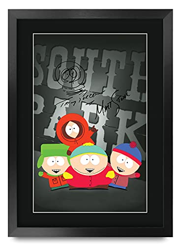 HWC Trading A3 South Park Gifts Autogramm-Poster mit Autogramm für TV-Fans – A3 gerahmt von HWC Trading