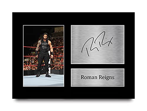 HWC Trading Roman Reigns A4 Ungerahmt Signiert Gedruckt Autogramme Bild Druck-Fotoanzeige Geschenk Für Wwe Wrestling-Fans von HWC Trading