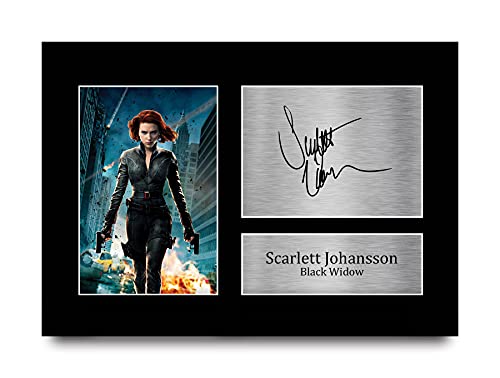 HWC Trading Scarlett Johansson A4 Ungerahmt Signiert Gedruckt Autogramme Bild Druck-Fotoanzeige Geschenk Für Black Widow The Avengers Filmfans von HWC Trading