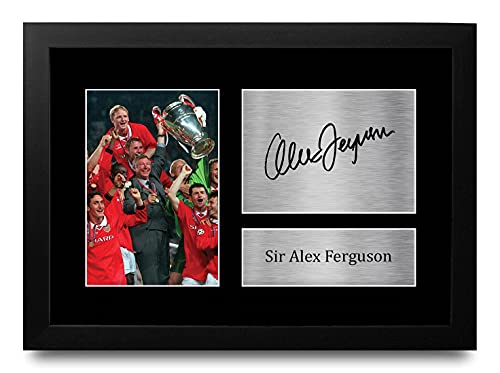 HWC Trading Sir Alex Ferguson A4 Gerahmte Signiert Gedruckt Autogramme Bild Druck-Fotoanzeige Geschenk Für Fußball Fans von HWC Trading