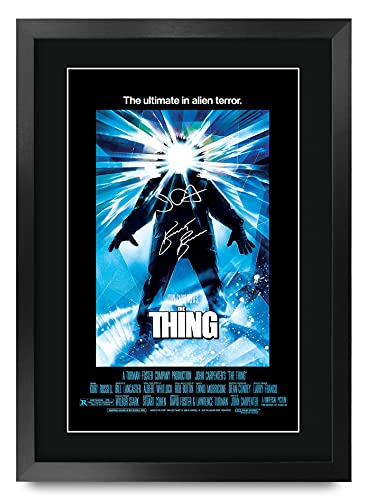 HWC Trading The Thing A3 Gerahmte Signiert Gedruckt Autogramme Bild Druck-Fotoanzeige Geschenk Für John Carpenter Kurt Russell Filmfans von HWC Trading