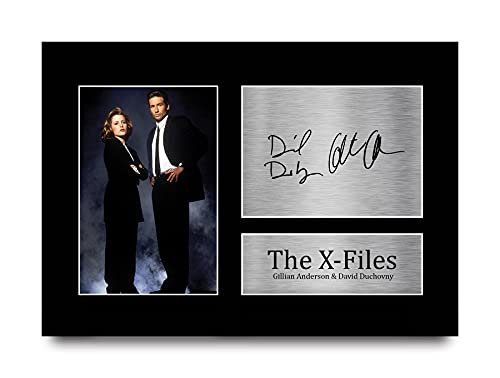 HWC Trading The X-Files A4 Ungerahmt Signiert Gedruckt Autogramme Bild Druck-Fotoanzeige Geschenk Für Gillian Anderson David Duchovny Tv-Show-Fans von HWC Trading