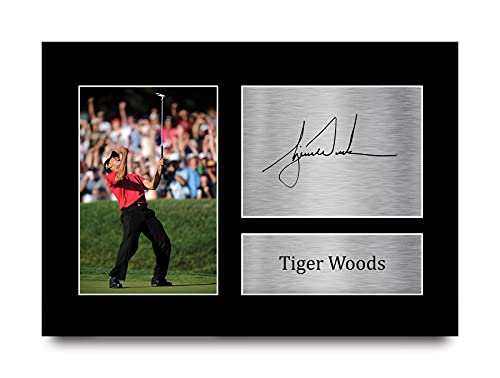 HWC Trading Tiger Woods A4 Ungerahmt Signiert Gedruckt Autogramme Bild Druck-Fotoanzeige Geschenk Für Golf-Fans von HWC Trading