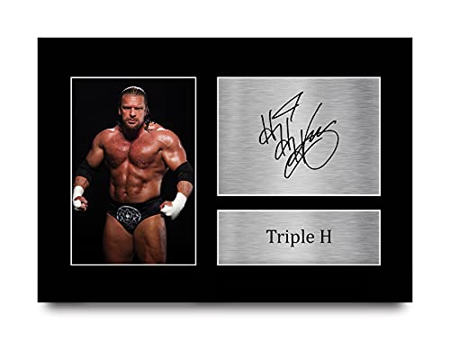 HWC Trading Triple H A4 Ungerahmt Signiert Gedruckt Autogramme Bild Druck-Fotoanzeige Geschenk Für Wwf Wwe Wrestling-Fans von HWC Trading