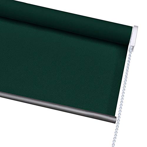 Verdunkelungsrollo Dunkelgrün Blackout Rollos Jalousien mit Armaturen für Home & Office - 60cm / 80cm / 100cm / 120cm / 140cm Breite (Size : 80x140cm) von HWF