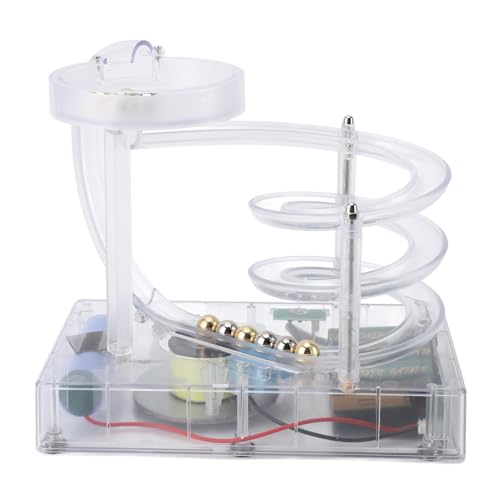 HWGING Kinetische Kunst Perpetuum Motion Machine Ornament Schreibtisch Non Stop Rolling Ball Spielzeug Wissenschaft Physik Gadget Desktop-Dekoration (Transparent) von HWGING