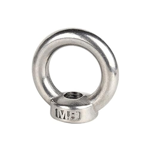 HWJFDC ösenschraube 304 Edelstahl-Hebeösenmuttern/Schraubenring Augenschraubenring Hakenmutterschrauben M4 M5 M6 M8 M10 M12(Eye Nut,M5 x2pcs) von HWJFDC