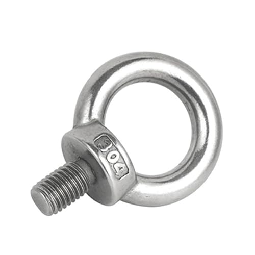 HWJFDC ösenschraube 304 Edelstahl-Hebeösenmuttern/Schraubenring Augenschraubenring Hakenmutterschrauben M4 M5 M6 M8 M10 M12(Eye Screw,M12 x1pc) von HWJFDC