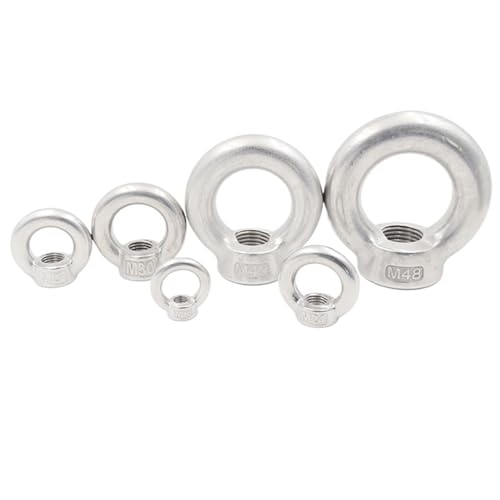 HWJFDC ösenschraube Edelstahl-Hebeösenmuttern/Augenschrauben Ringschrauben M4 M5 M6 M8 M10 M12 M14 M16 M18 M20 M24 M27 M30(Ring Nut,M8) von HWJFDC