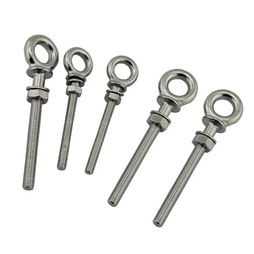 HWJFDC ösenschraube Lange Schulter-Hebeösenschraube aus Edelstahl mit Mutter M6 M8 M10 for Anheben von Drahtseilen(1PCS,M6) von HWJFDC