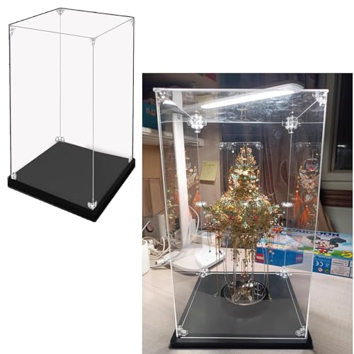 Acryl Vitrine Hohe Aufbewahrungsbox aus Transparentem Acryl für Schmuckkunstwerke, Abnehmbare Staubdichte Vitrine/Schrank-Organizer, Vitrine für Handgefertigte Produkte auf Der Arbeitsplatte(30x30x50 von HWLL
