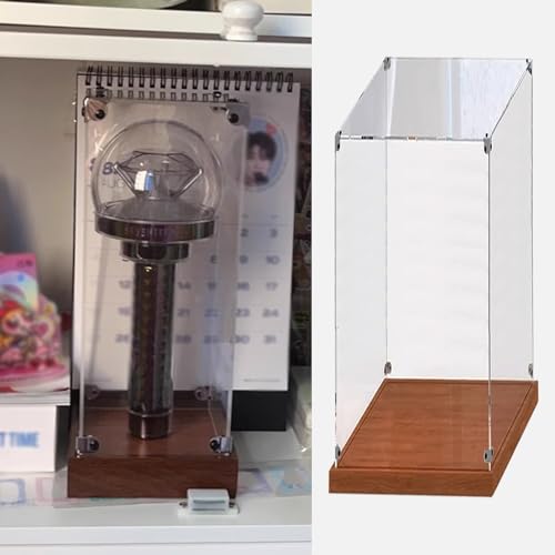 Acryl Vitrine Staubdichte Transparente Acrylbox für Leuchtstäbe, Hohe Schmale Acrylvitrine für Sammlerstücke, Stapelbare Vitrine zur Selbstmontage(55x25x30cm(22"x10"x12")) von HWLL