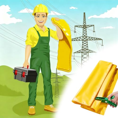 Elektrische Isolierdecke Elektrische Sicherheitsdecke für Hochspannungsleitungsarbeiter, Isolierende Schutzdecke für Die Wartung Elektrischer Anlagen(0.4 KV - 1000 x 1200 mm (39.4 x 47.2 in)) von HWLL