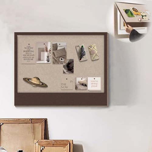 HWLL Acryl Vitrine Sicherungskastenabdeckung Deko Wand, Hochklappbare Filz Dekomalerei Stromzähler, 30 40 60 cm Selbstklebende Sicherungskastenabdeckung(Brown,W40 x L30 cm (15.8 x 11.8 in)) von HWLL