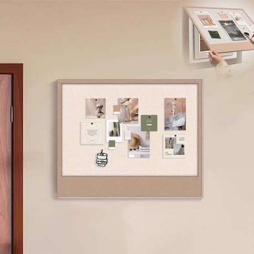 HWLL Acryl Vitrine Sicherungskastenabdeckung Deko Wand, Hochklappbare Filz Dekomalerei Stromzähler, 30 40 60 cm Selbstklebende Sicherungskastenabdeckung(Cream,W40 x L30 cm (15.8 x 11.8 in)) von HWLL