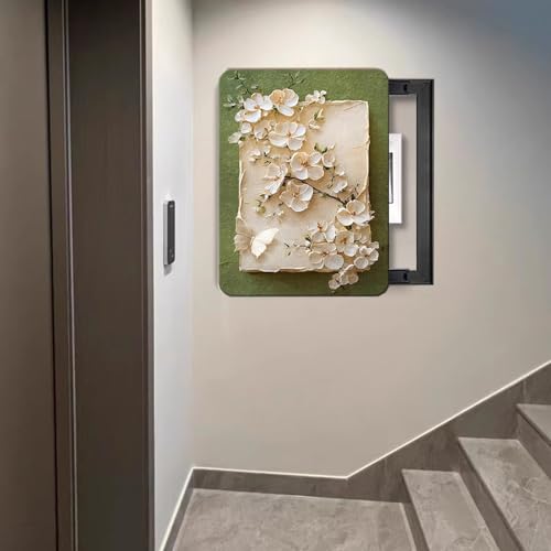 Stromkasten Verkleidung Abdeckung für Den Sicherungskasten im Eingangsbereich, Moderne High-End-Abdeckung für Elektrische Schalttafeln, Dekorative Wandkunst(B,45 x 55 cm (17.7 x 21.7 in)) von HWLL