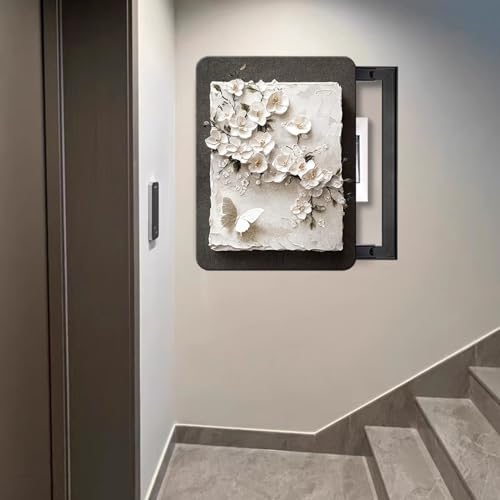 Stromkasten Verkleidung Abdeckung für Den Sicherungskasten im Eingangsbereich, Moderne High-End-Abdeckung für Elektrische Schalttafeln, Dekorative Wandkunst(E,45 x 65 cm (17.7 x 25.6 in)) von HWLL
