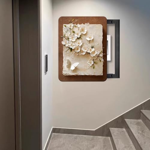 Stromkasten Verkleidung Abdeckung für Den Sicherungskasten im Eingangsbereich, Moderne High-End-Abdeckung für Elektrische Schalttafeln, Dekorative Wandkunst(F,40 x 50 cm (15.7 x 19.7 in)) von HWLL
