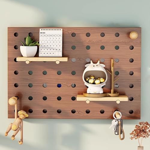 Stromkasten Verkleidung Dekorative Abdeckung für Leistungsschalterkästen in Weiß/Natur/Braun, Schutzdeckel für Stromverteilerkästen mit Verstellbaren Haken(Brown,50 x 70 cm (19 3/4" x 27 1/2")) von HWLL