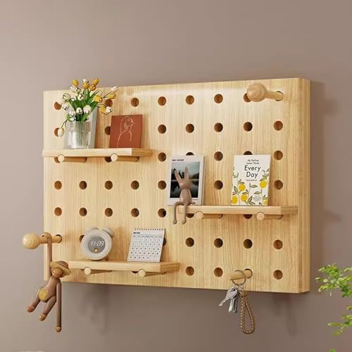Stromkasten Verkleidung Dekorative Abdeckung für Leistungsschalterkästen in Weiß/Natur/Braun, Schutzdeckel für Stromverteilerkästen mit Verstellbaren Haken(Natural,70 x 50 cm (27 1/2" x 19 3/4")) von HWLL