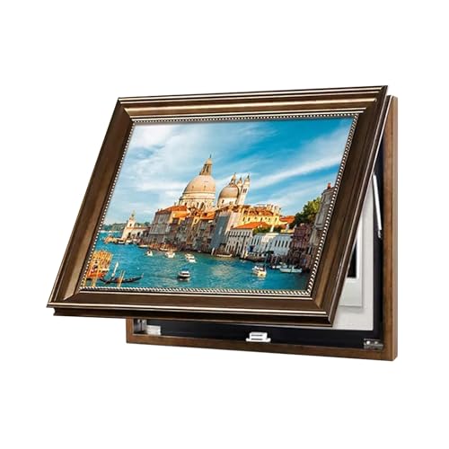 Stromkasten Verkleidung Dekorative Retro-Abdeckung für Elektrische Schalttafeln, Hochklappbare Wandkunst für Stromzählerkästen, Schutzdeckel(H,70 x 50 cm (27 1/2 x 19 3/4")) von HWLL