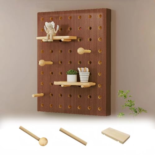 Stromkasten Verkleidung Schalttafelabdeckung mit Ablage Und Haken, Multifunktionale, Dekorative Abdeckung für Leistungsschalterkästen, Verteilerkastendeckel(Brown,70 x 50 cm (27 1/2" x 19 3/4")) von HWLL
