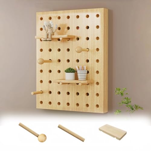 Stromkasten Verkleidung Schalttafelabdeckung mit Ablage Und Haken, Multifunktionale, Dekorative Abdeckung für Leistungsschalterkästen, Verteilerkastendeckel(Natural,30 x 40 cm (11 3/4" x 15 3/4")) von HWLL