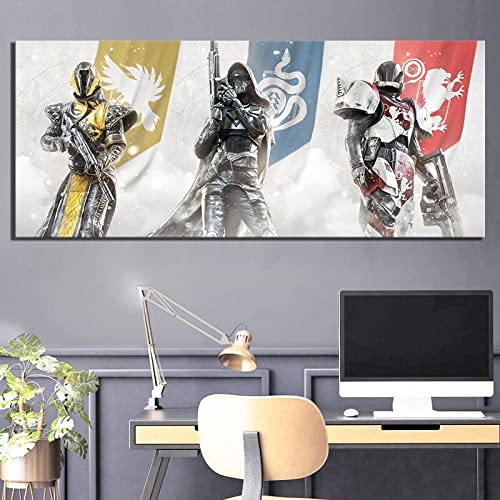 HWNU Leinwand Wandmalerei Destiny 2 Wächter Spiel Poster Wandbild Moderne Wandkunst für Jungenzimmer Dekoration Rahmenlos (60cmx140cm Unframed) von HWNU