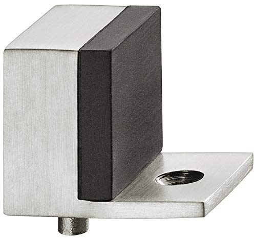 Boden-Türpuffer Edelstahl matt Türstopper eckig Stopper mit Zapfen | Gummipuffer schwarz 5 mm | Türanschlag-Puffer mit Tiefe: 32 mm | 1 Stück - Anschlagpuffer silber zum Schrauben Boden-Türpuffer Edelstahl matt Türstopper eckig Stopper mit Zapfen | Gummipuffer schwarz 5 mm | Türanschlag-Puffer mit Tiefe: 32 mm | 1 Stück - Anschlagpuffer silber zum Schrauben von HWS