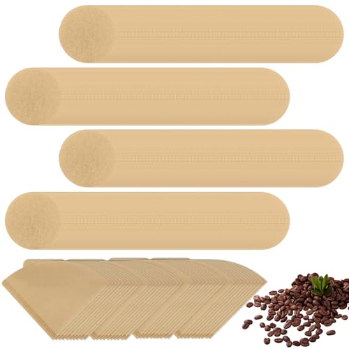 HWSWSH 800 Stück Papier Kaffeefilter, 64mm Espresso Papierfilter + 40 V-förmige Kaffeefilter, Kaffeefilter Rund, Papierfilter für Kaffeekocher, Kaffeepapierfilter für Kaffeemaschinen/Espressomaschinen von HWSWSH