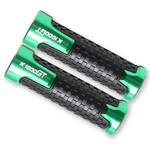HWTGHG Handvat Bar Cap Für B┐MW K1600GT Alle Baujahre Zubehör Motorrad rutschfeste Lenkergriffe Gasgriff CNC Lenkergriffe(Green) von HWTGHG