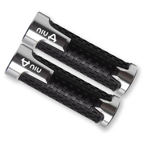 HWTGHG Handvat Bar Cap Für NIU M1 M+ N1S NGT N1 U1 U+ US U+a U+b UQI Zubehör Motorrad Rutschfester Lenkergriff Gasgriff CNC Lenkergriffe(Silver) von HWTGHG