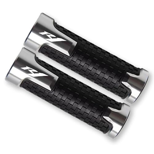 HWTGHG Handvat Bar Cap Für Y┐amaha YZFR1 YZF R1/R1M/R1S 2014 2015 2016 2017 2018 2019 2020 2021 7/8 "Motorradzubehör Lenkergriffe Lenker(Silver) von HWTGHG