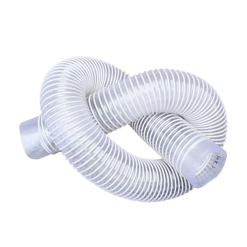 HWWW 1/2/3/5 Meter Innendurchmesser 32/40/45/50 mm Weiß Transparent PVC-Rohr Staubabsaugung Vakuum Fume Abgasschlauch Auspuffrohr Luftschlauch(5 Meter,Inner Diameter 50mm) von HWWW