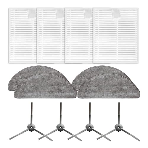 HWWW 1 Set Seitenbürstenfilter Mopptuch-Kit Ersatz Einfach Installieren for D10 Robotic Staubsauger Ersatzteile Zubehör(A) von HWWW