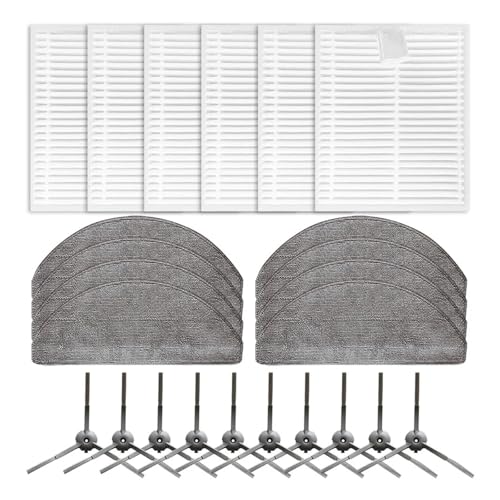 HWWW 1 Set Seitenbürstenfilter Mopptuch-Kit Ersatz Einfach Installieren for D10 Robotic Staubsauger Ersatzteile Zubehör(B) von HWWW