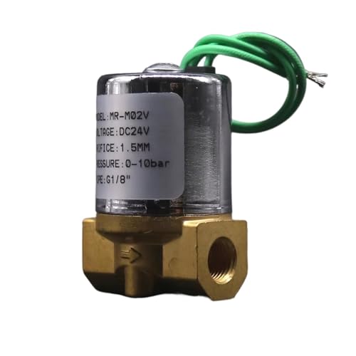 HWWW Kraftstoffventil-Magnetventil 12 V 24 V DC Messing Normalerweise geschlossenes Dieselventil Direktwirkende Öffnung 1,5 mm/2,5 mm/3 mm(1/4",DC24V_ORIFICE 2.5MM) von HWWW