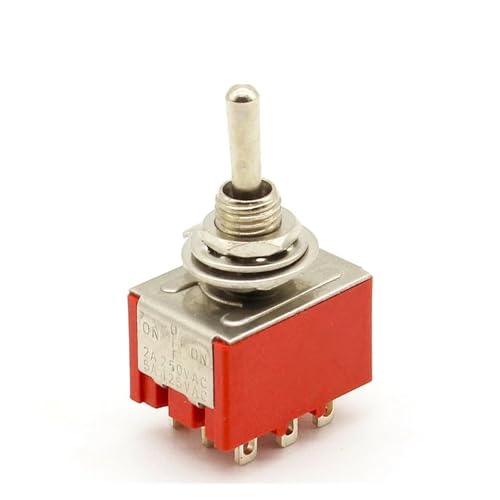 1 pcs Red 9 Pin ON-OFF-ON 3 Position Toggle Switch AC 6A/125V 3A/250V 1 pcs Red 9 Pin ON-OFF-ON 3 Position Toggle Switch AC 6A/125V 3A/250V von HWXMUGLXL