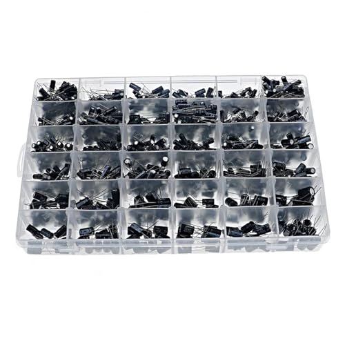 1000pcs 36Values 0.1uF -1000uF 16V 25V 35V 50V Capacitors 4.7UF 10UF 22UF 33UF 47UF Electrolytic Capacitor Assortment Box Kit 1000pcs 36Values 0.1uF -1000uF 16V 25V 35V 50V Capacitors 4.7UF 10UF 22UF 33UF 47UF Electrolytic Capacitor Assortment Box Kit von HWXMUGLXL