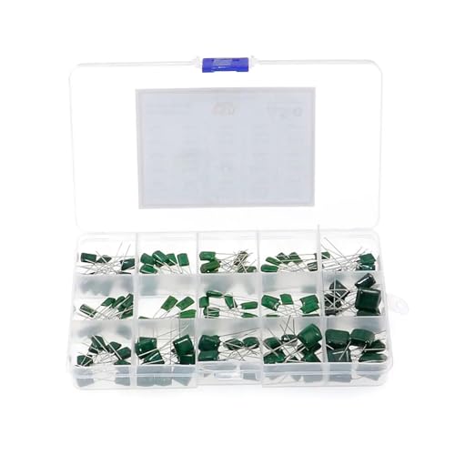 150pcs/Box 15 Values Mylar Polyester Film Capacitor Assortment Kit 0.22NF to 470NF / 100V with Case DIY 150pcs/Box 15 Values Mylar Polyester Film Capacitor Assortment Kit 0.22NF to 470NF / 100V with Case DIY von HWXMUGLXL