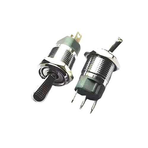 1PC Metal button switch 3 pin 2 speed 10A high current with light lever self-locking rocker arm toggle opening 16mm von HWXMUGLXL