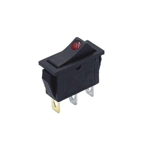 1PCS KCD3 red Rocker Switch ON OFF 3Pin Latching 16A 250VAC With Dot LED Auto von HWXMUGLXL
